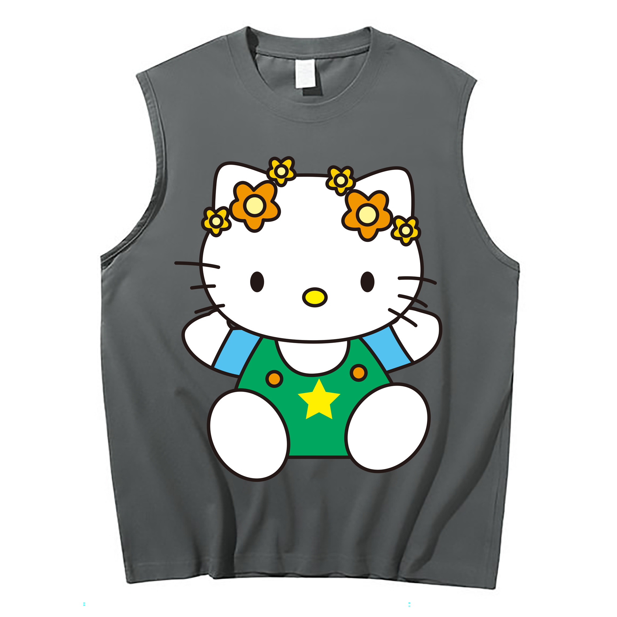 （画像用） Hello Kitty ハローキティ コットン100％タンクトップ（フロントプリント）